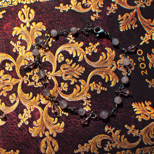 Bracelet - ’Edwina’ - Quartz rose | Collection Régence