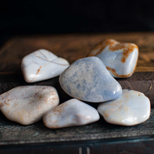 Calcédoine Bleue | Pierre Roulée
