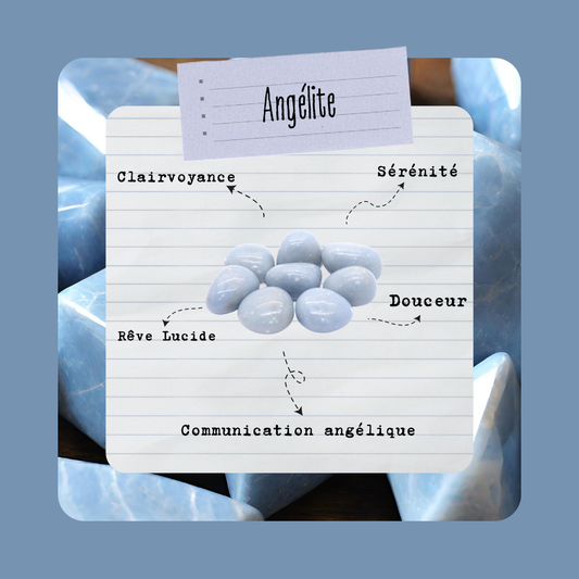 Angélite | Pierre roulée - Secrets Lunaires