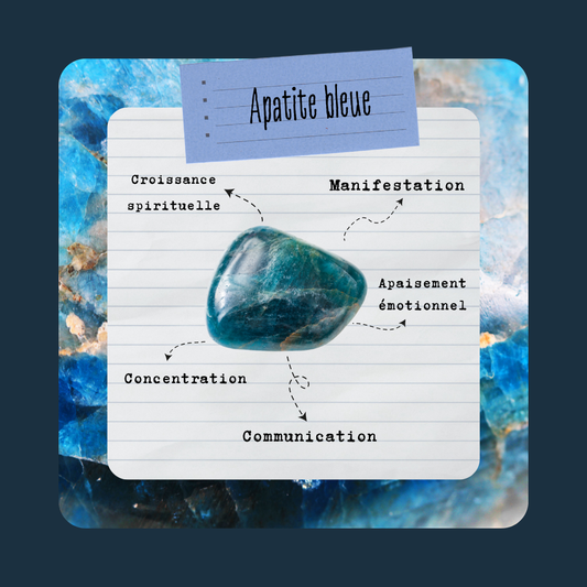 Apatite bleue | Pierre roulée - Secrets Lunaires