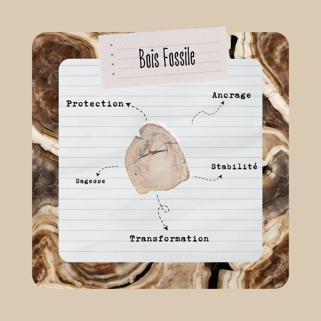 Bois Fossile | Pierre roulée - Secrets Lunaires