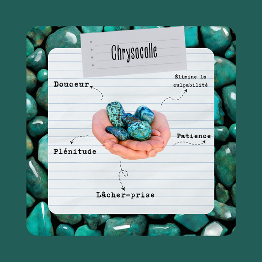 Chrysocolle | Pierre roulée - Secrets Lunaires