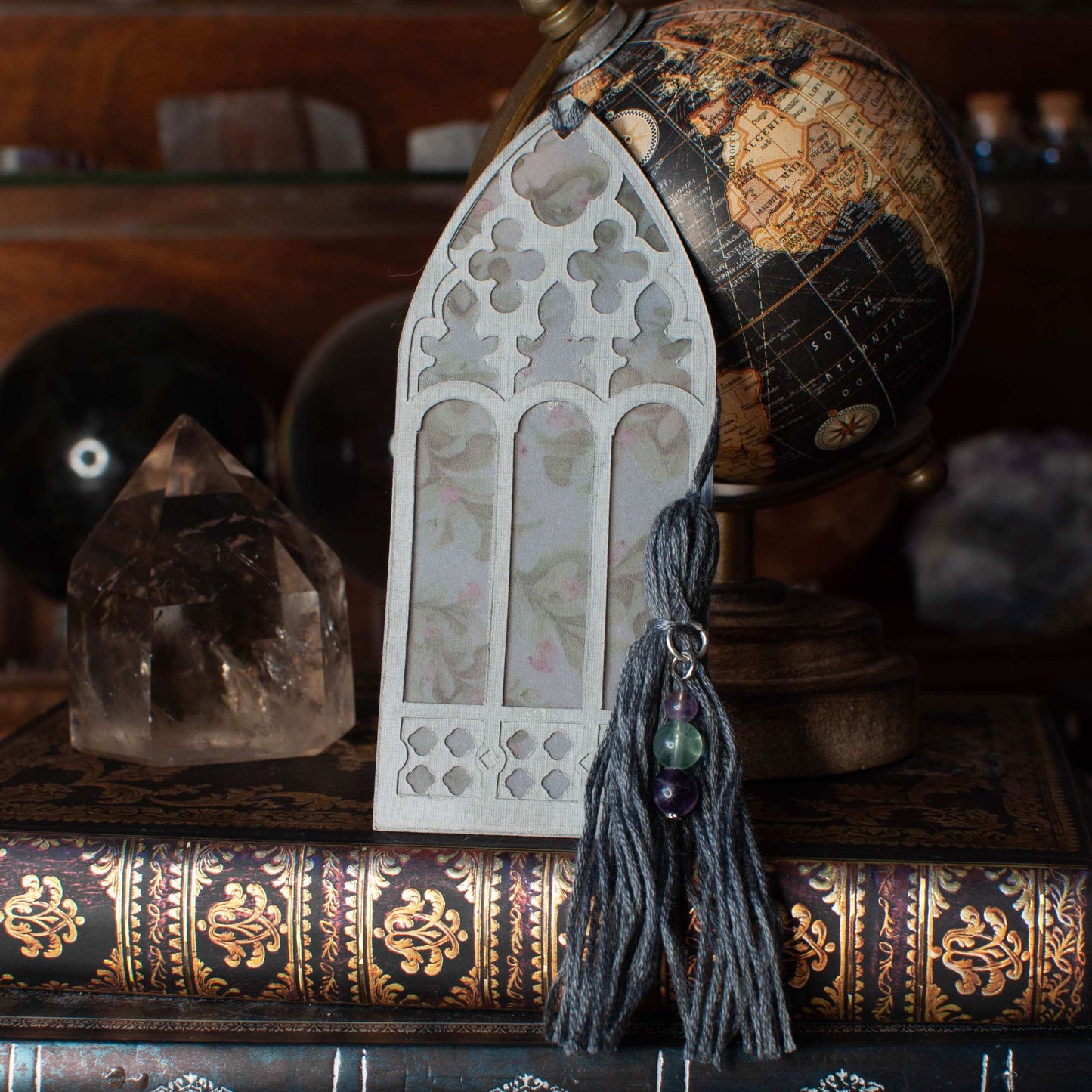 Marque-Page Fenêtre Gothique - Gris