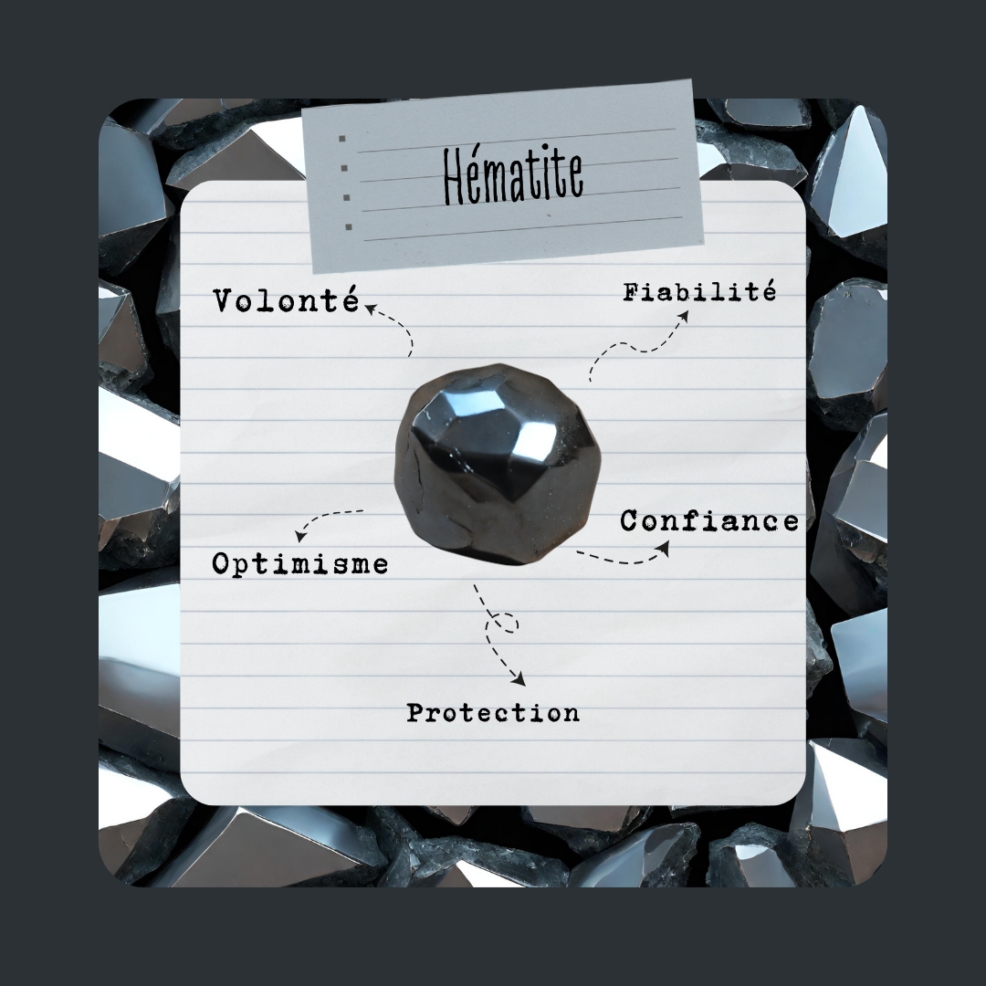 Bracelet - Hématite - 4 mm - Secrets Lunaires