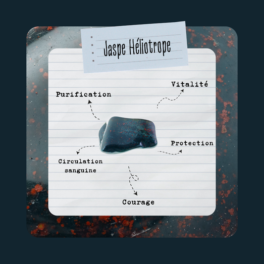 Jaspe Héliotrope | Pierre roulée - Secrets Lunaires