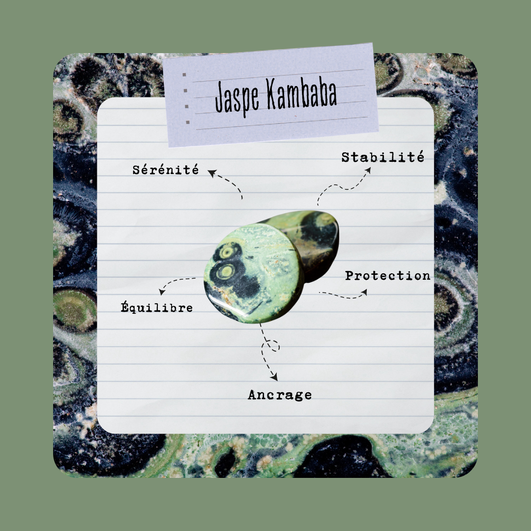 Jaspe Kambaba | Pierre roulée - Secrets Lunaires