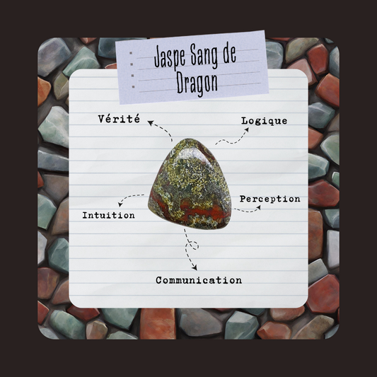 Jaspe Sang de Dragon | Pierre roulée - Secrets Lunaires