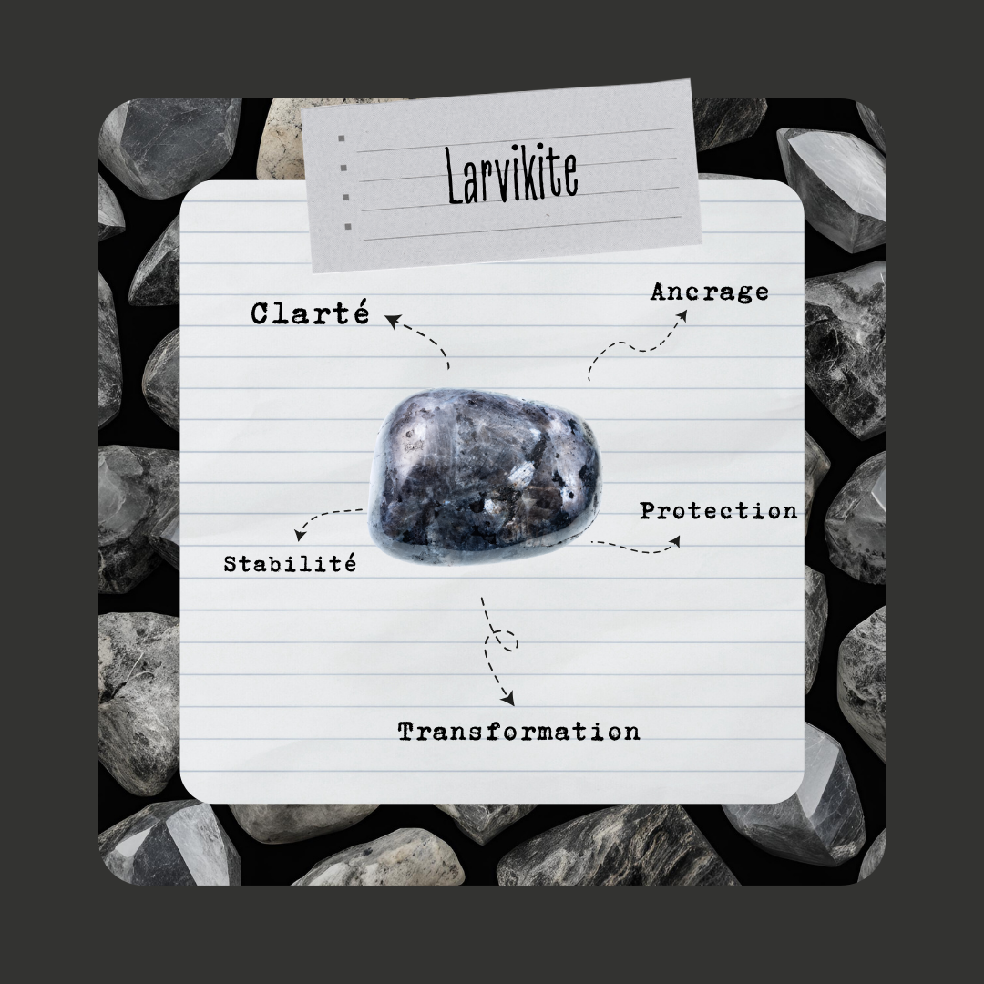 Larvikite | Pierre roulée - Secrets Lunaires