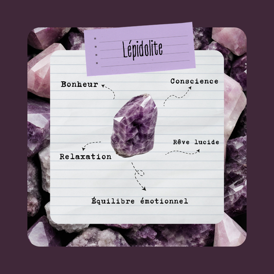 Pendentif | Lépidolite - Secrets Lunaires
