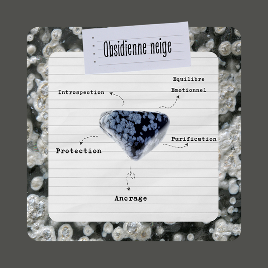 Obsidienne Neige | Pierre roulée - Secrets Lunaires