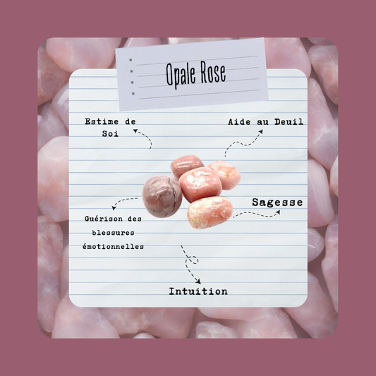 Opale Rose | Pierre roulée - Secrets Lunaires