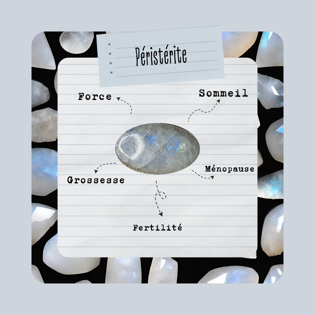 Péristérite | Pendentif Pierre Brute - Secrets Lunaires