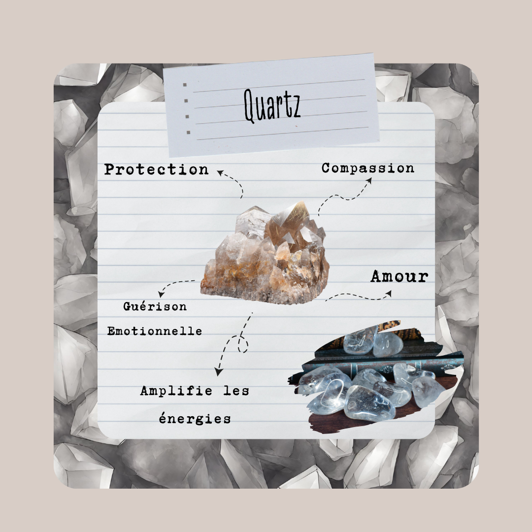 Cristal de roche Quartz | Pierre roulée - Secrets Lunaires