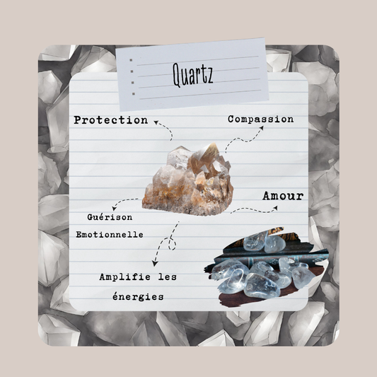 Cristal de roche Quartz | Pierre roulée - Secrets Lunaires