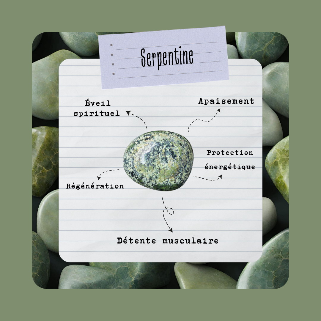 Serpentine | Pierre roulée - Secrets Lunaires