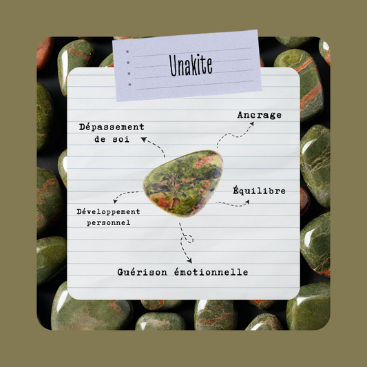 Unakite | Pierre roulée - Secrets Lunaires