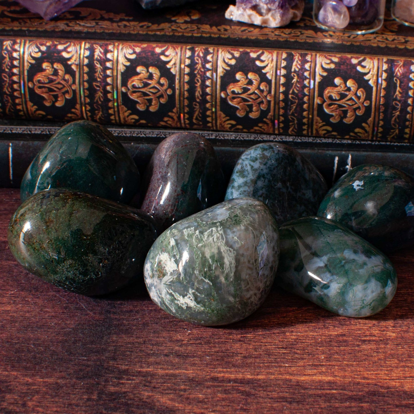 Agate Mousse | Pierre roulée Naturelle