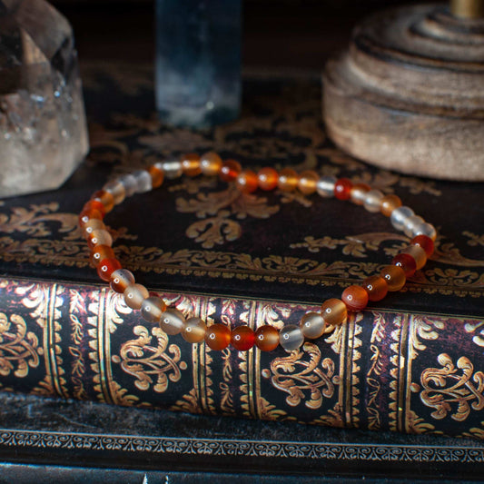 Bracelet - Cornaline - 4 mm