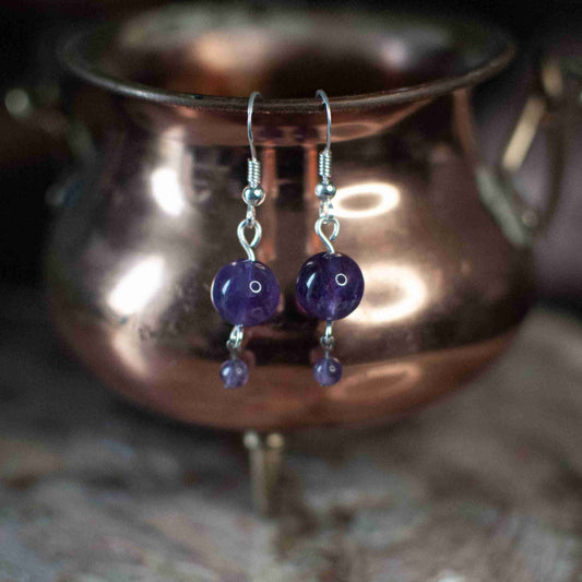 Boucles d’oreilles ’Kate’ - Améthyste | Collection Régence