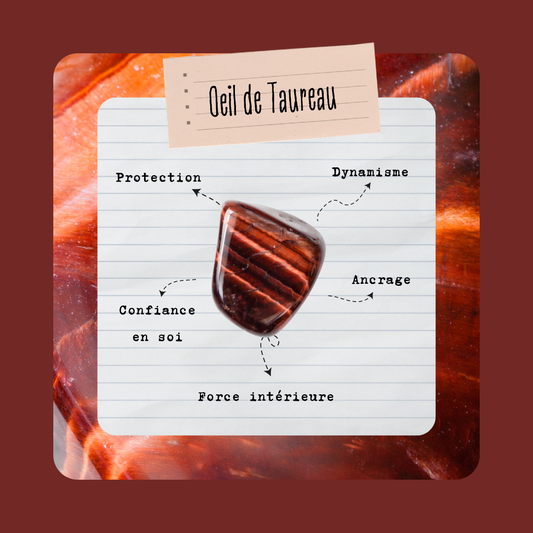 Bracelet en Œil de Taureau - 8 mm | Force et Confiance en Soi - Secrets Lunaires