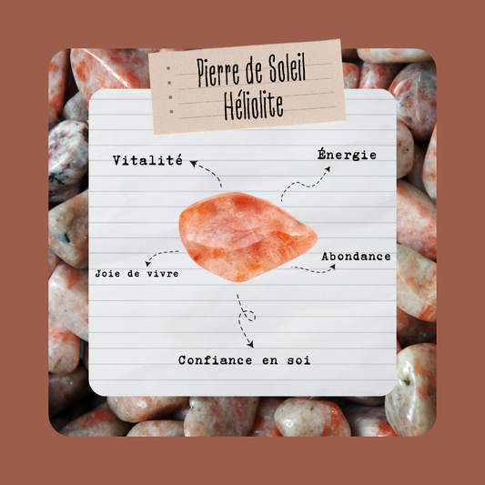 Pierre de Soleil - Héliolite | Pierre roulée - Secrets Lunaires