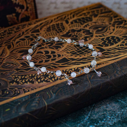 Bracelet - ’Edwina’ - Quartz rose | Collection Régence