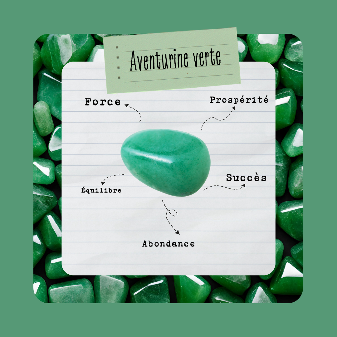 Bracelet - Aventurine verte - 4 mm - Secrets Lunaires