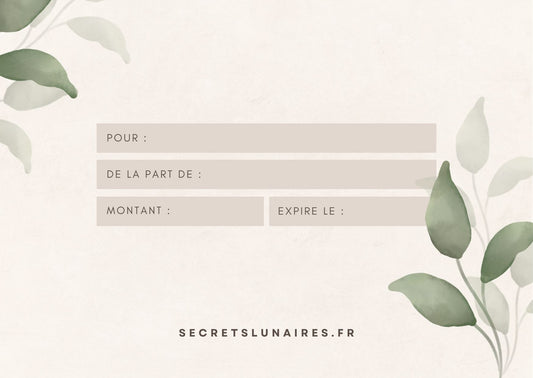 Carte Cadeau | Offrez la Magie de Secrets Lunaires