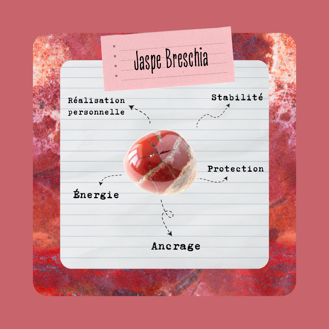 Jaspe Breschia | Pierre Roulée - Secrets Lunaires