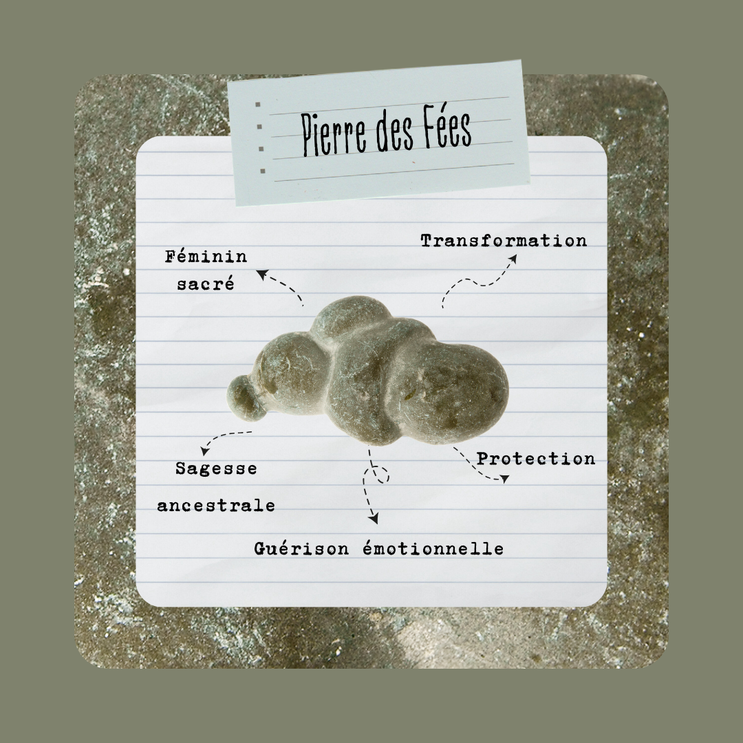 Pierre Des Fées – Amulette Naturelle De Protection Et D'Amour – Pierre Chamanique Authentic