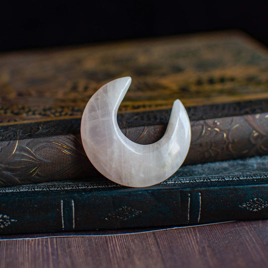 Quartz Rose | Lune | Pierre polie