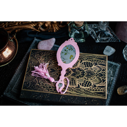’Reflet Toxique’ - Marque-page Miroir - Collection Pumpkin Space x Secrets Lunaires - Rose